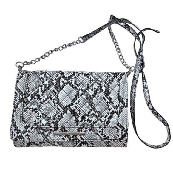 Steve‎ Madden Snake Print Crossbody Organizer Bag Faux Leather Designer Travel - Picture 1 of 16